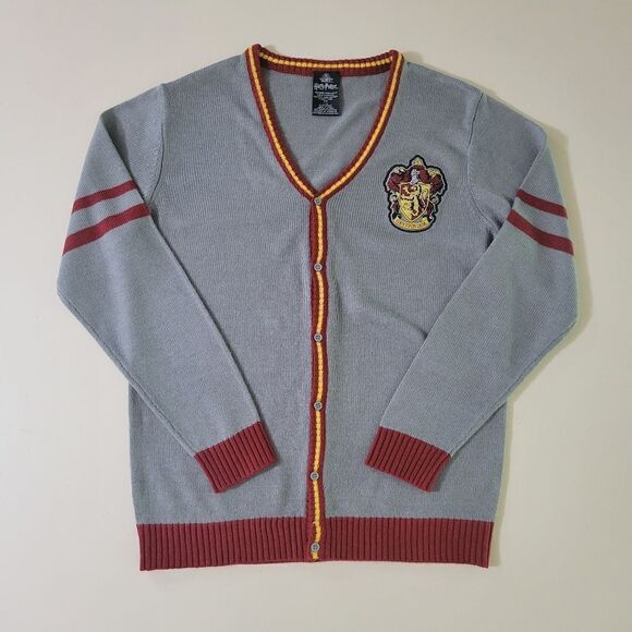 Harry Potter Women's Gryffindor House Open Front Cardigan Knit Sweater - Picture 3 of 14